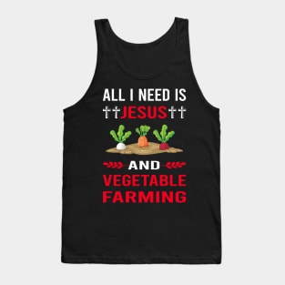 I Need Jesus And Vegetable Farming Farm Farmer Tank Top